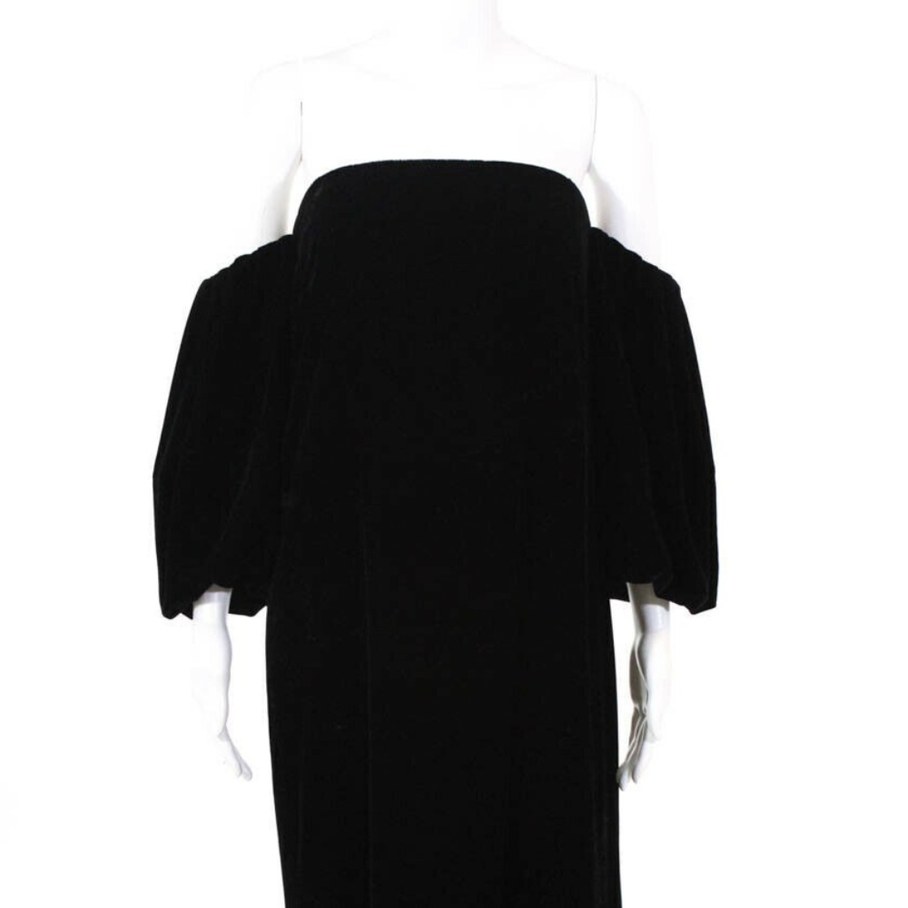 Elizabeth & James AMAZING Silk Velvet Off Shoulder Puff Sleeve Dress 4